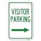 Signmission Reserved Parking Sign Visitor Parking A Heavy-Gauge Aluminum Sign, 12" x 18", A-1218-23023 A-1218-23023 - alternate 1